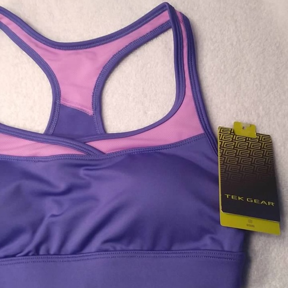 Ladies Tek Gear Purple And Pink Sports Bra Small - Picture 3 of 8